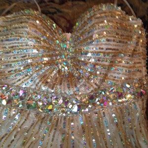 Jovani Ball Gown : Strapless, floor length dress;
